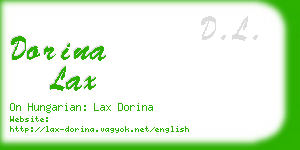 dorina lax business card